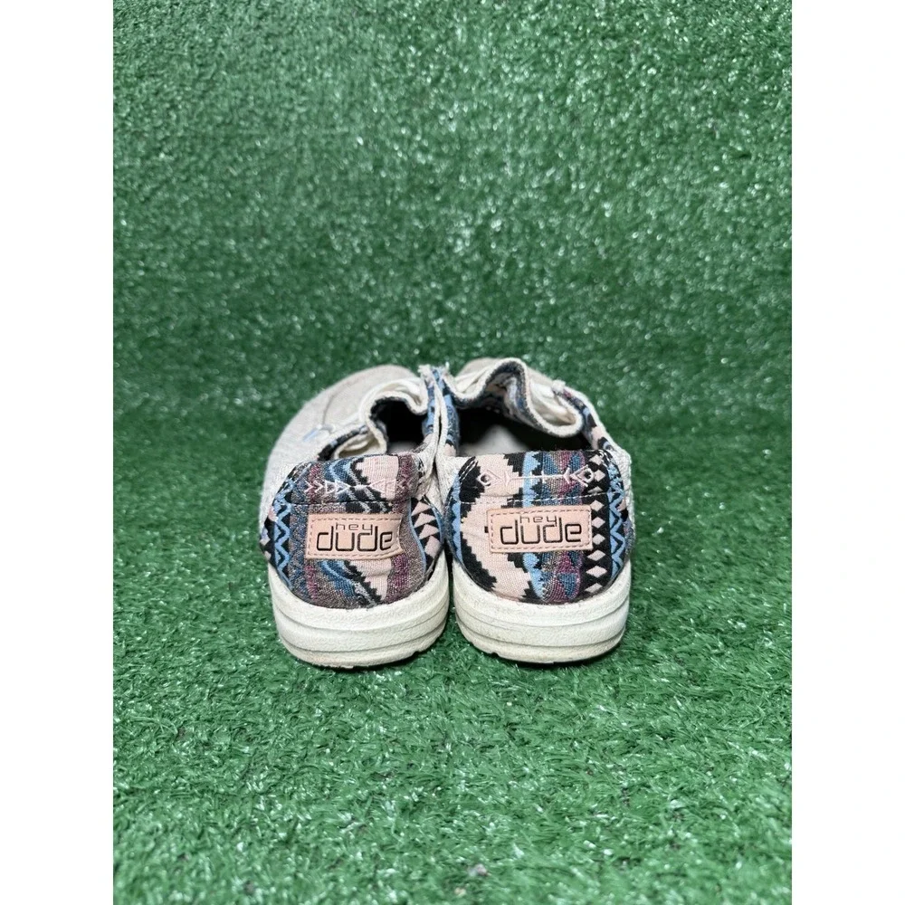 Hey Dude Wendy Women Size 6 Boho Aztec Pink Comfort Slip On Shoes Hippie Loafers